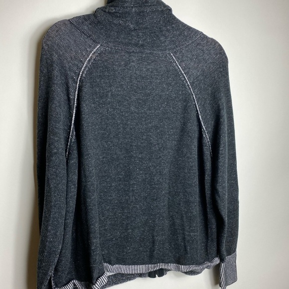 Eileen Fisher Women’s Zip Up Sweater Size L Gray - Picture 5 of 6